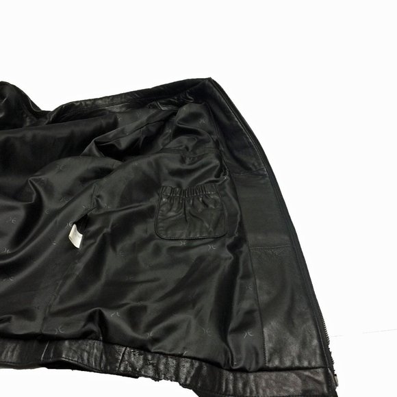 Perry Ellis PORTFOLIO Black Soft‎ Leather Fully Lined 3/4 Coat - Picture 3 of 7